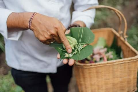 Buahan, a Banyan Tree Escape also works with Singaperang Village to supply ingredients at its zero-waste restaurant, Open Kitchen, as part of its zero-mile cuisine initiative