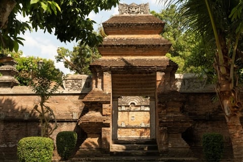 Kotagede brick archway with trees in the background Yogyakarta Garrya Indonesia